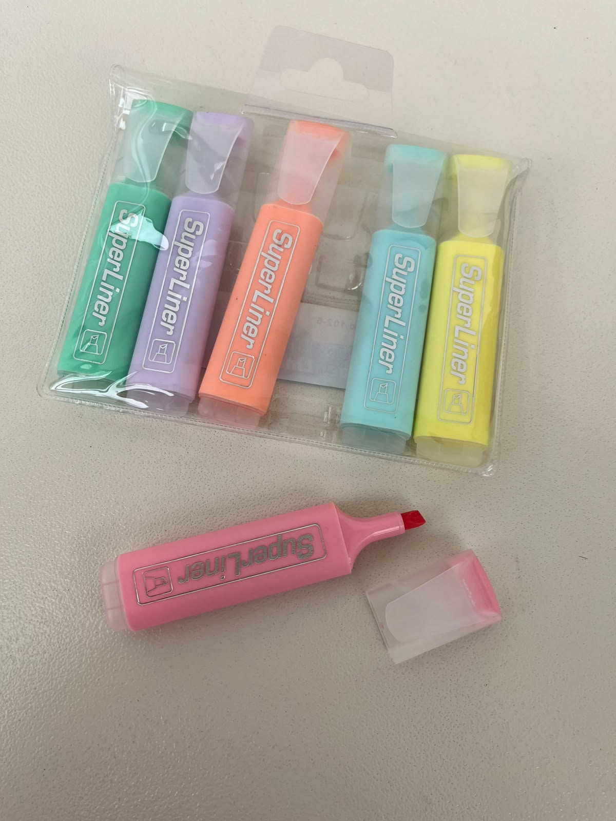 Pastel Highlighters 6 pieces set