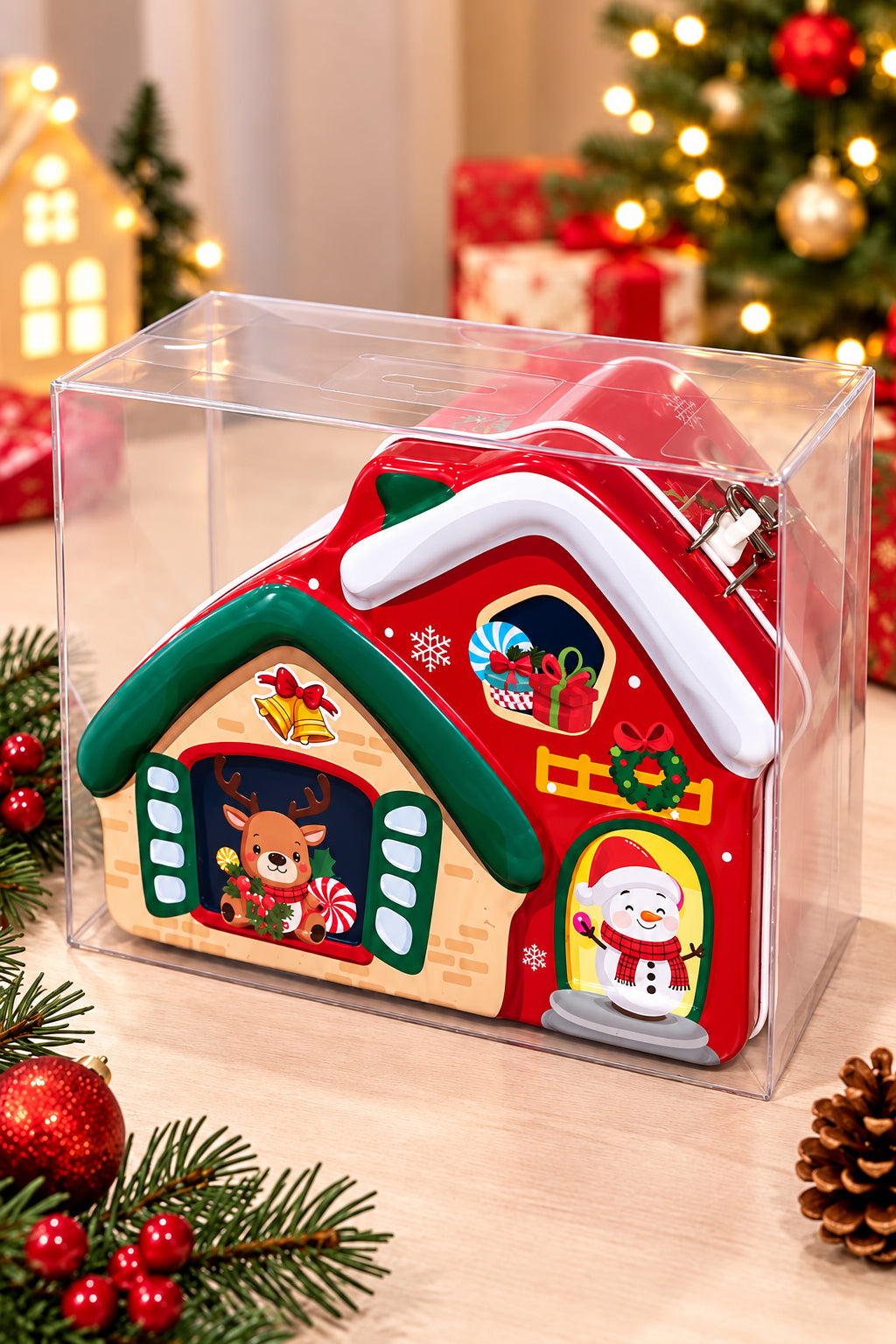 Christmas Tin Piggy Bank
