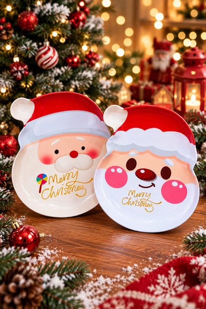 Christmas Santa Tin Plate
