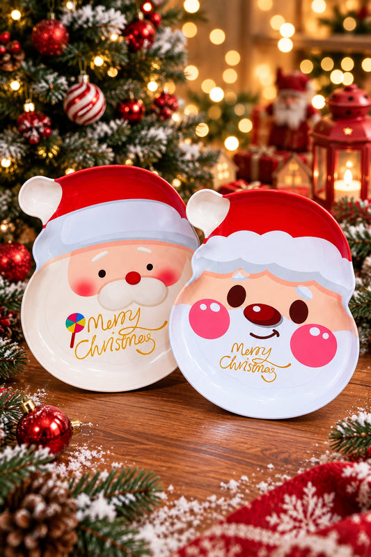 Christmas Santa Tin Plate