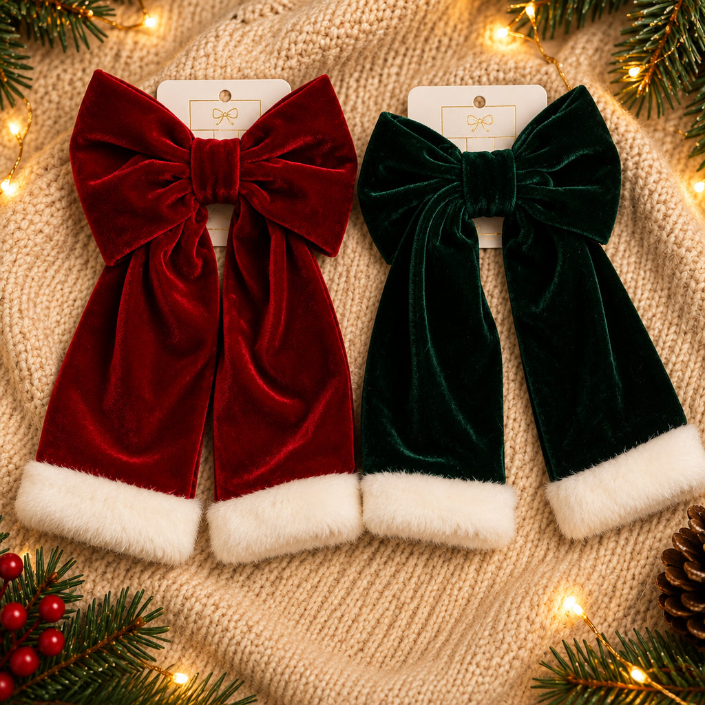 Christmas Velvet Hair Bow