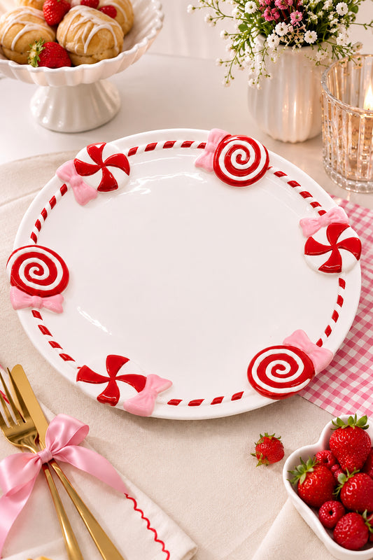 Christmas Ceramic Candies Plate