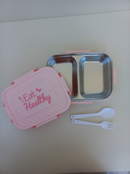 “Eat Healthy” Stainless Lunchbox