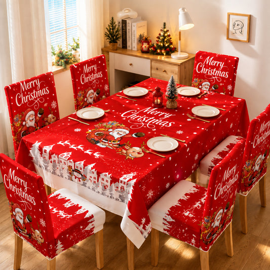 Christmas Dining Table & Chair Cover Set