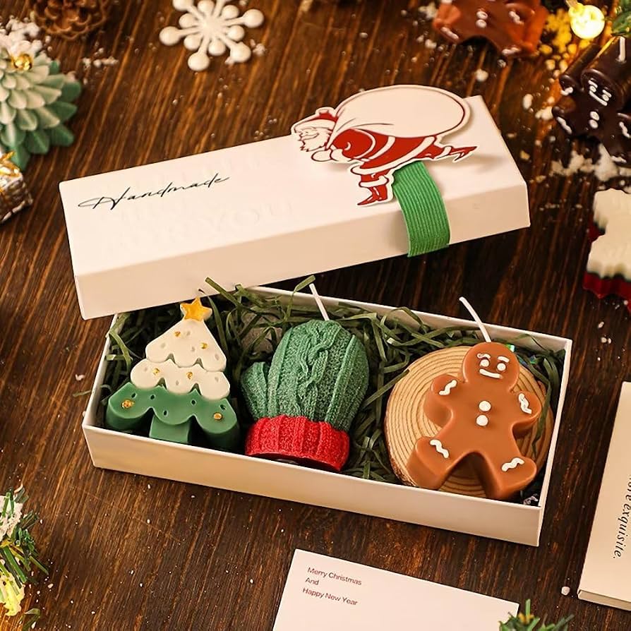 Christmas Candles Set Gift Box