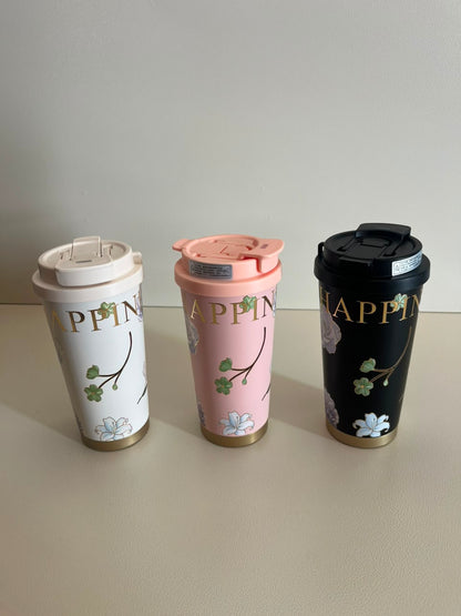 Stainless Flower Coffee & Water Tumbler 520ml