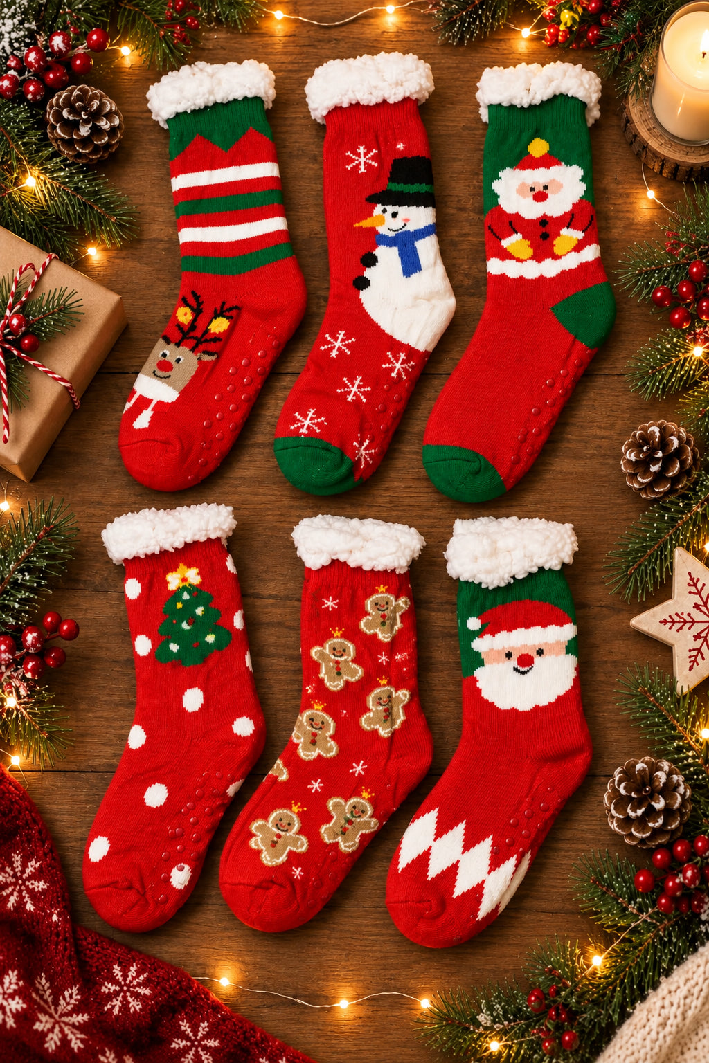 Christmas Slippers Socks 36-41
