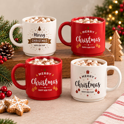 Christmas Simple Mugs Set of 2