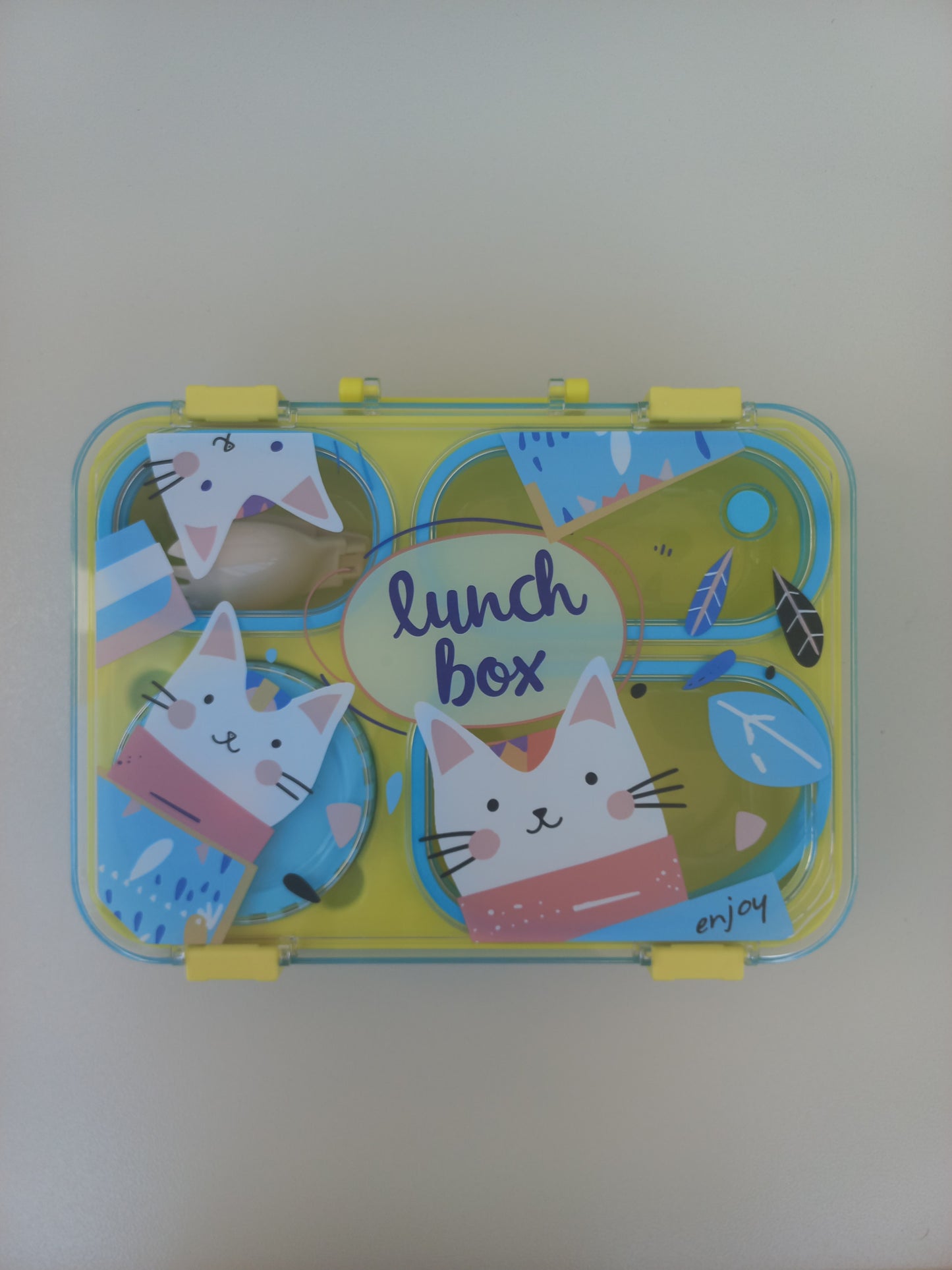 Kids Cat Plastic Lunchbox