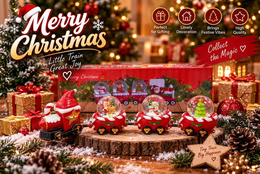 Christmas Snow Globe Train Set Of 4