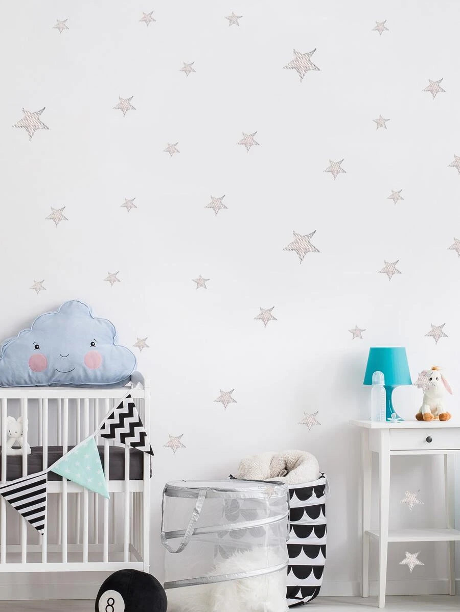 Light Grey Stars Wall Sticker