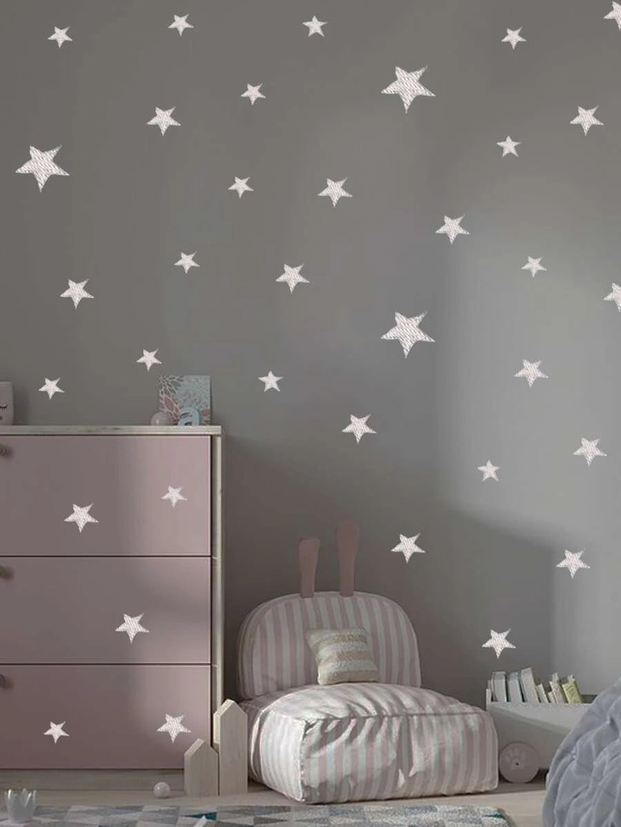 Light Grey Stars Wall Sticker