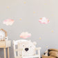 Pink Cloud & Gold Stars Wall Sticker