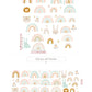 Rainbow & Animals Wall Sticker