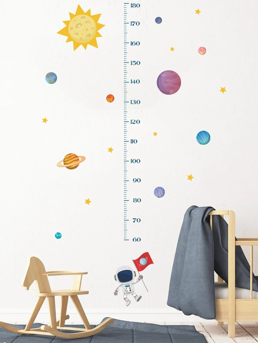 Planets Height Measurement Wall Sticker