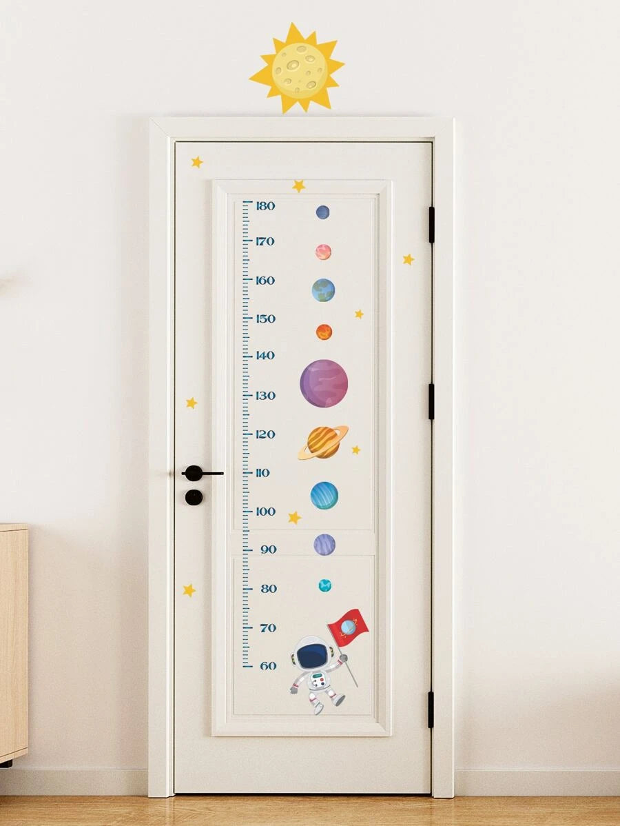 Planets Height Measurement Wall Sticker
