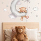 Bear, Moon, Stars & Clouds Wall Sticker