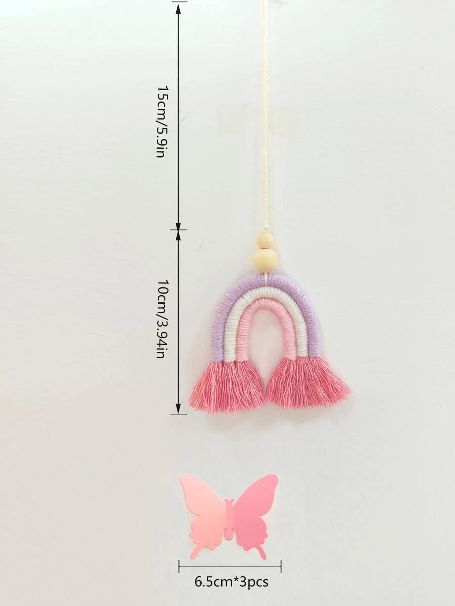 Rainbow Wall Hanging & Butterflies (Small Size)