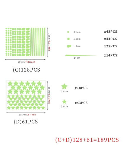 Glow in the dark Shooting Stars Wall Sticker