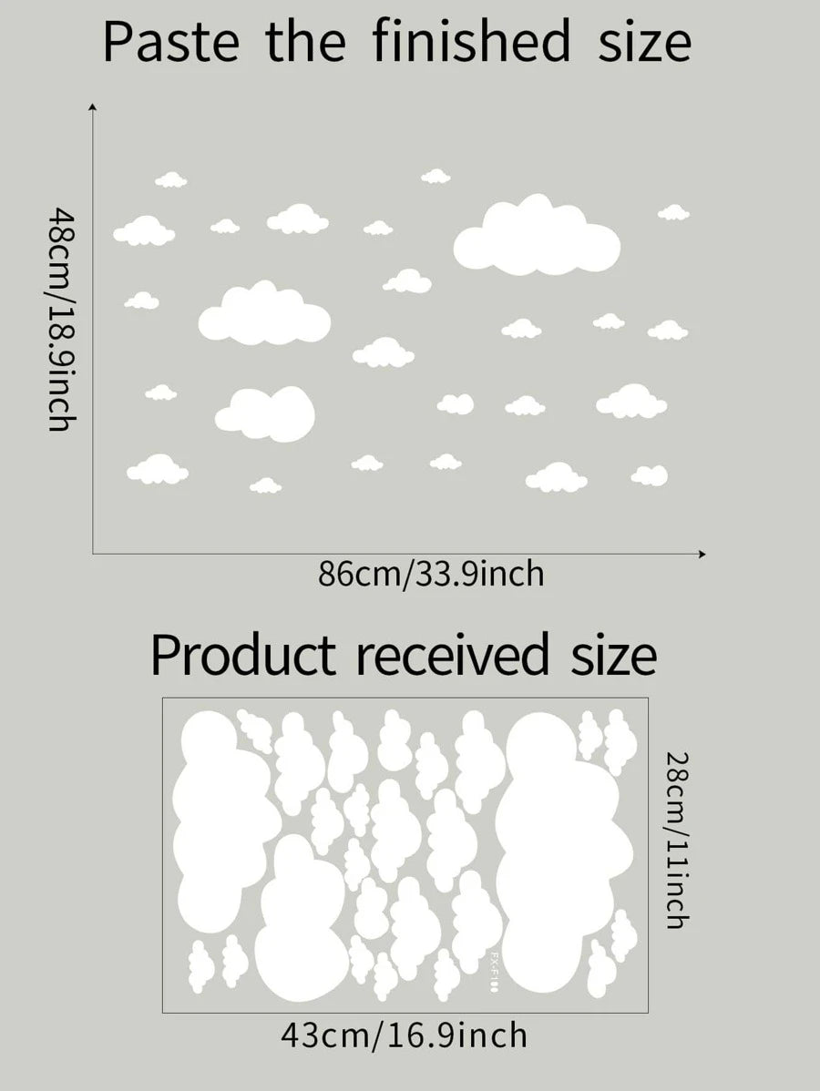 White Clouds Wall Sticker