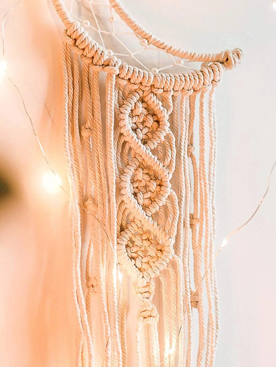 Star & Moon Woven Wall Hanging Decor