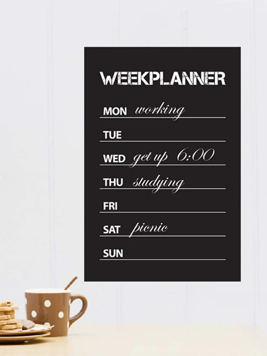 Weekly Planner Blackboard Sticker & Cleaner