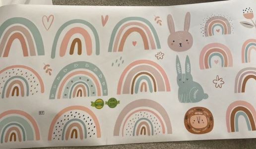 Rainbow & Animals Wall Sticker