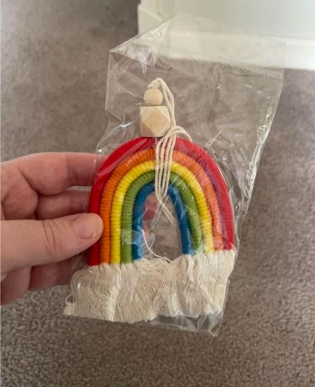 Red Rainbow Wall Hanging (Small Size)