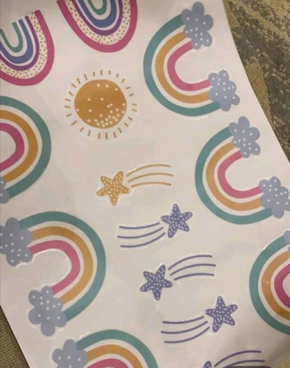 Rainbow, Stars & Cloud Wall Stickers