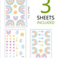 Rainbow, Stars & Cloud Wall Stickers